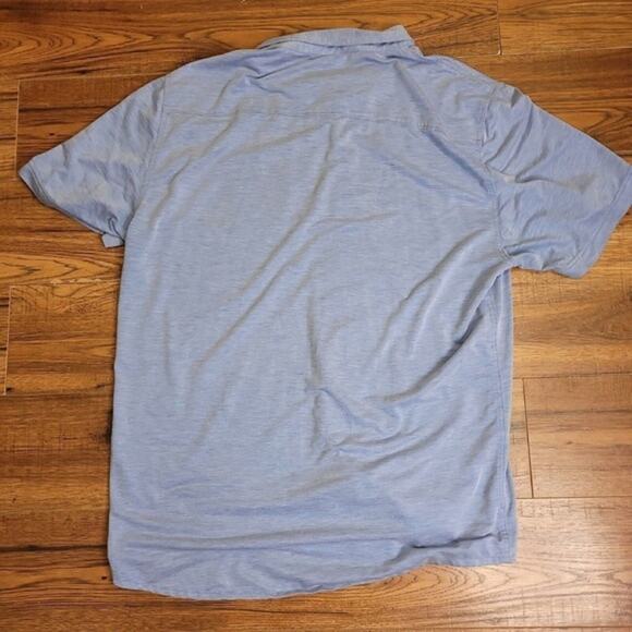 Travis Matthew Shirt Mens 2XL Blue Casual Button Short Sleeve Pocket Logo USA - Picture 5 of 11